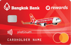 บัตรเครดิตแอร์เอเชีย แพลทินัม มาสเตอร์การ์ดธนาคารกรุงเทพ