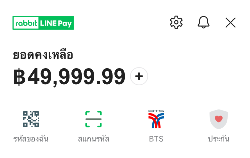 กระเป๋าสตางอิเล็คทรอนิกส์ Rabbit-LINE Pay